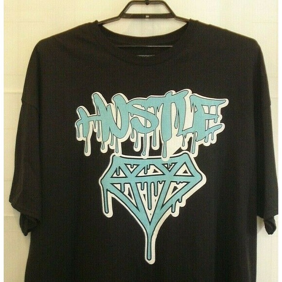 Sole Addiction T Shirt Hustle Graphic Black Tee Mens Plus Size 5XL - Picture 2 of 4